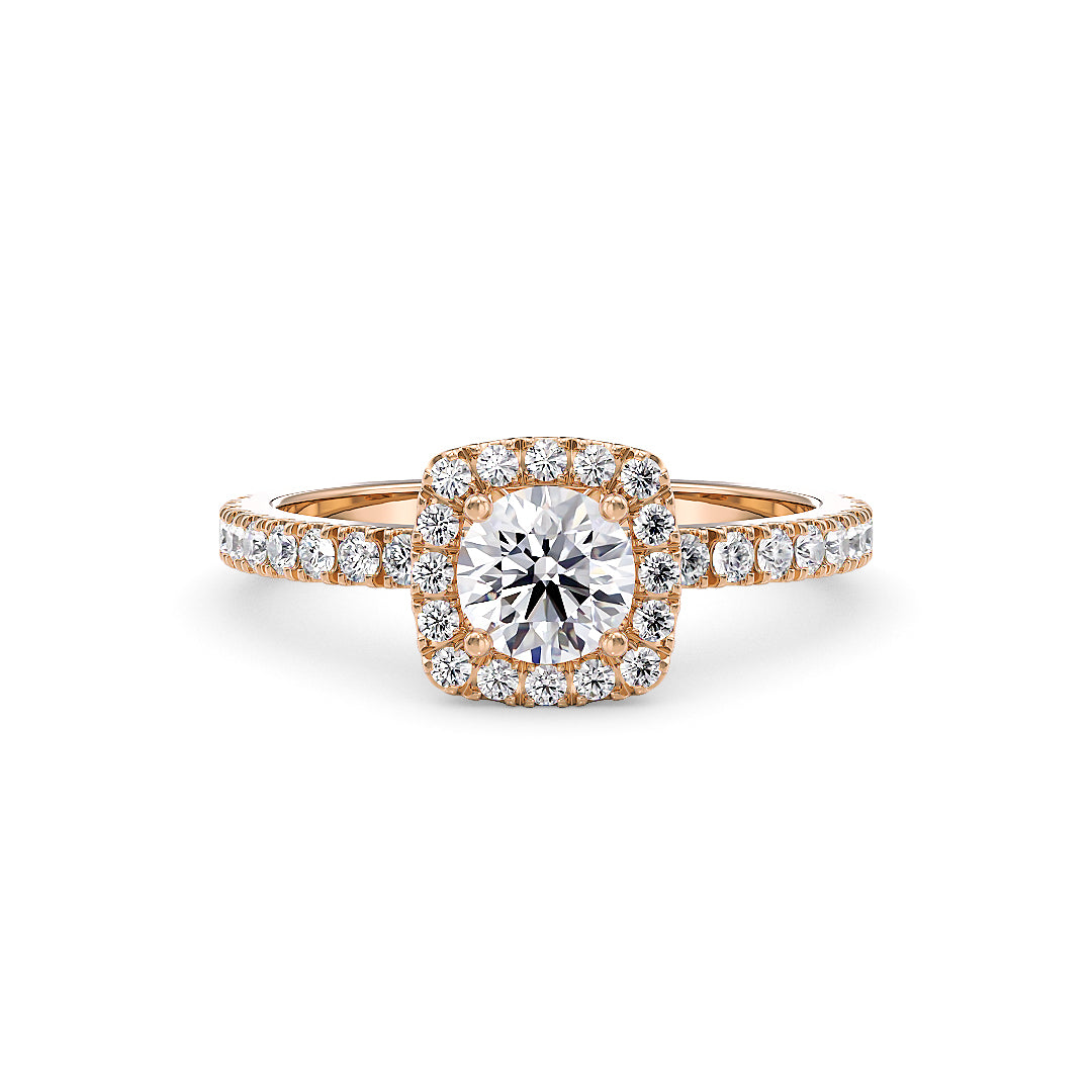 Verlobungsring Isabella in Roségold mit Labordiamant 0,85 Karat und IGI-Zertifikat, stilvoller Schmuck von stellini-ch
