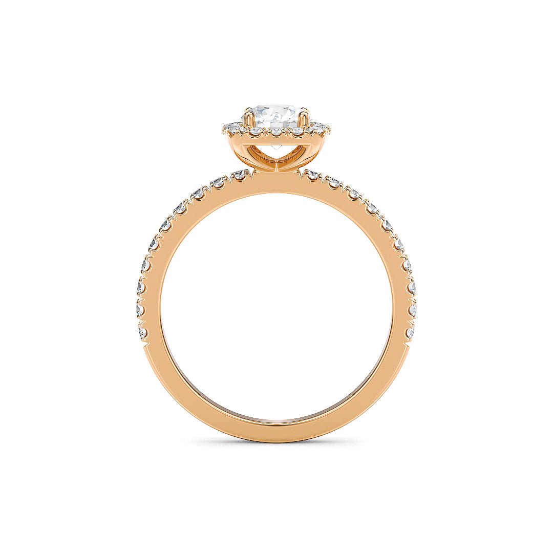 Verlobungsring Isabella in Roségold mit Labordiamant, 0,85 Karat, von stellini-ch, mit IGI-Zertifikat.