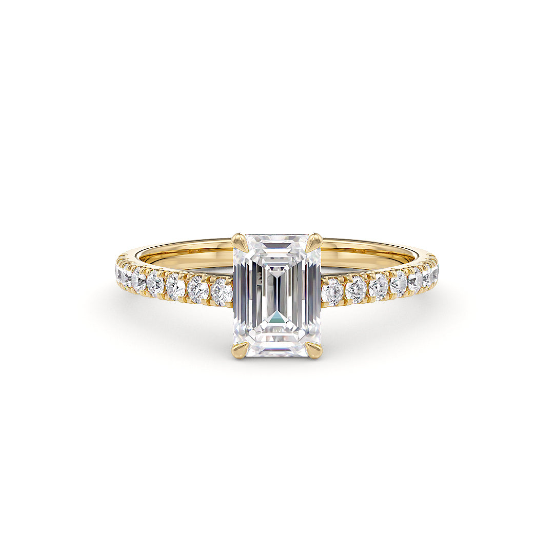 Athena Verlobungsring in Gelbgold von stellini-ch mit Labordiamant, 1 Karat, IGI-Zertifikat, elegantes Schmuckstück.