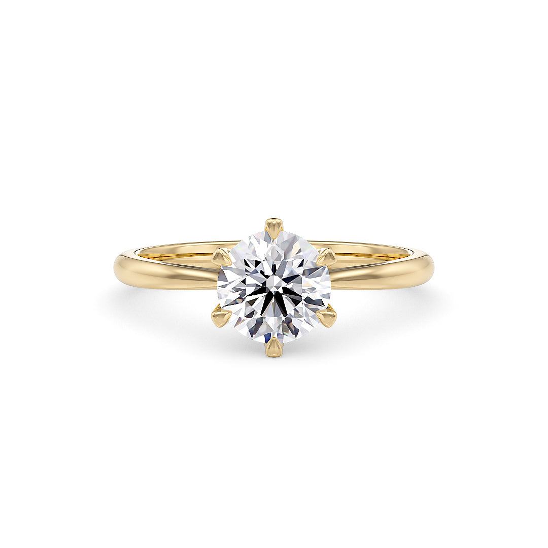 Stellini Diamonds Bella Verlobungsring aus Gelbgold mit 0,50 Karat Labordiamant und IGI-Zertifikat, elegantes Schmuckstück.
