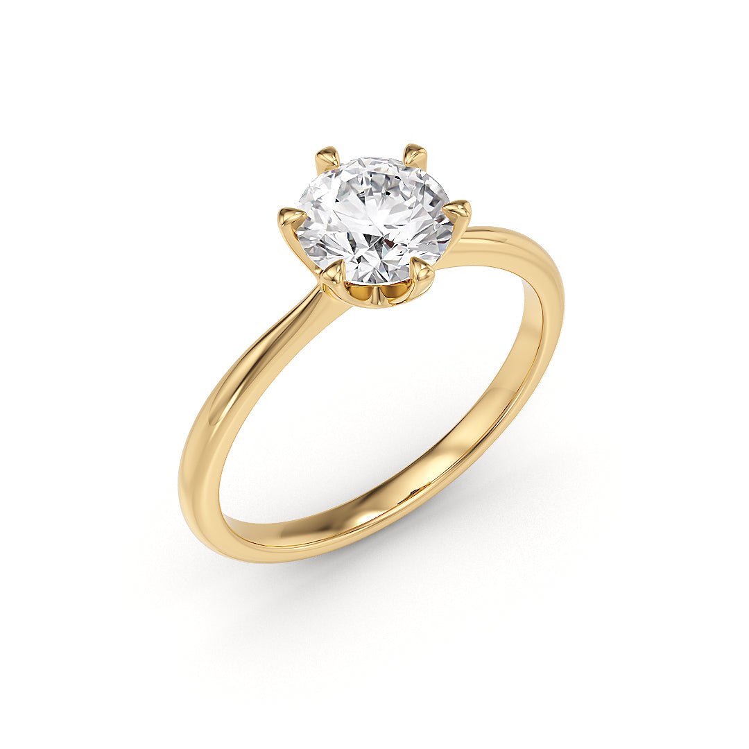 Stellini Diamonds Bella Verlobungsring aus Gelbgold mit 0,50 Karat Labordiamant und IGI-Zertifikat, eleganter Schmuck.