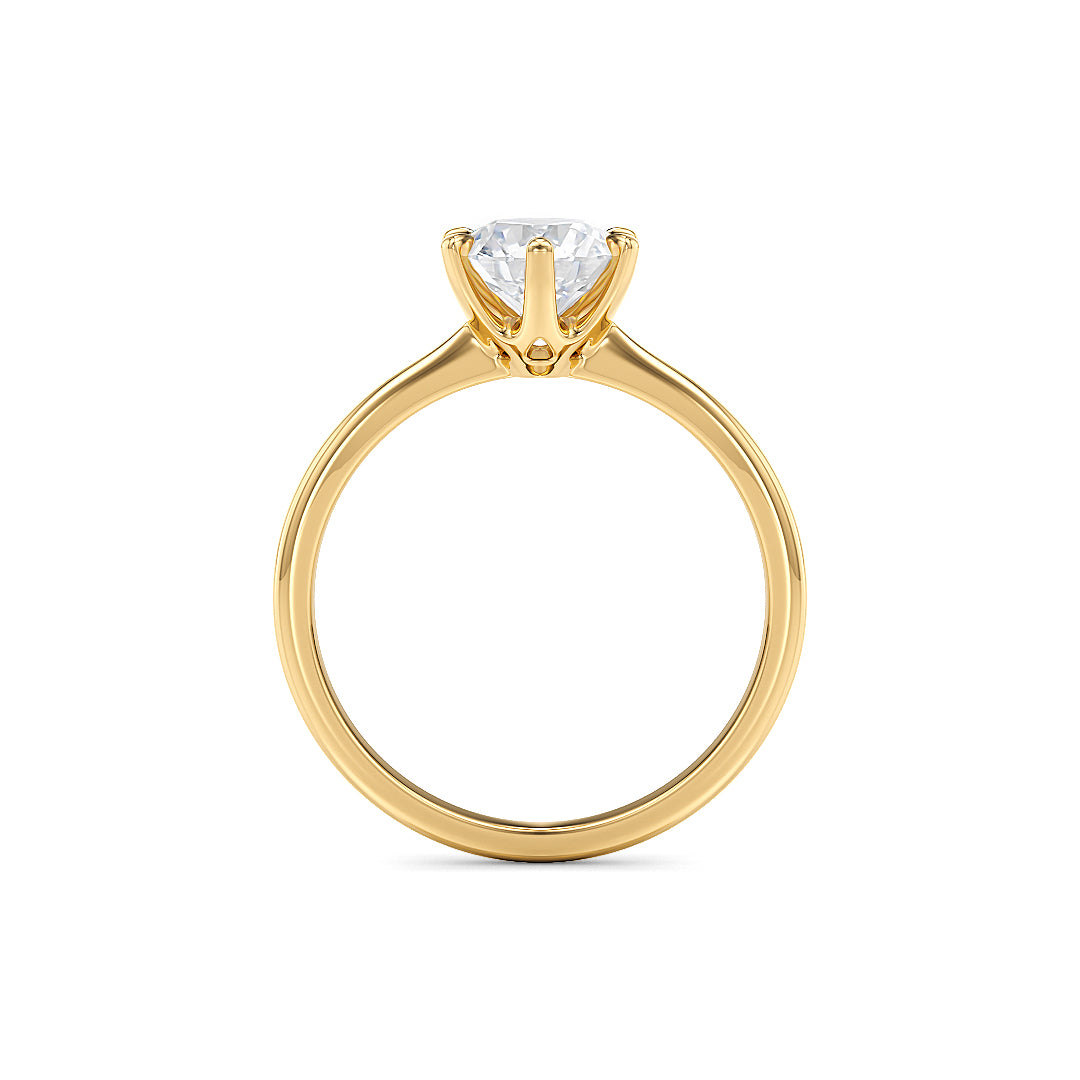 Stellini Diamonds Bella Verlobungsring aus Gelbgold mit einem 0,50 Karat Labordiamanten und IGI-Zertifikat.