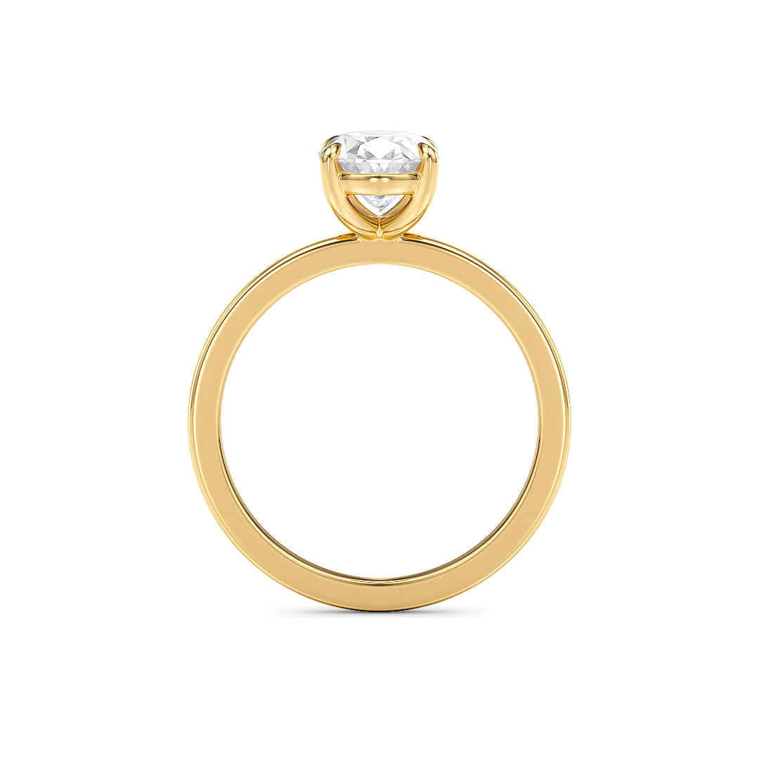 Sofia Verlobungsring aus Gelbgold mit 0,50 Karat Labordiamant und IGI-Zertifikat von Stellini Diamonds, elegant und funkelnd