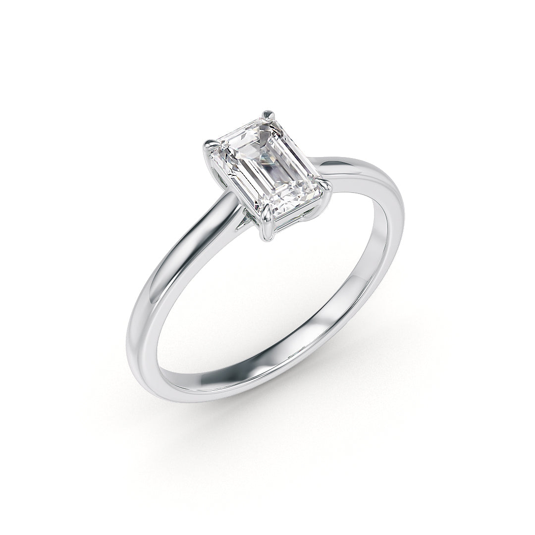 Stellini Diamonds Grazia Verlobungsring in Weißgold mit 1-Karat Labordiamant, IGI-Zertifikat, elegantes Design