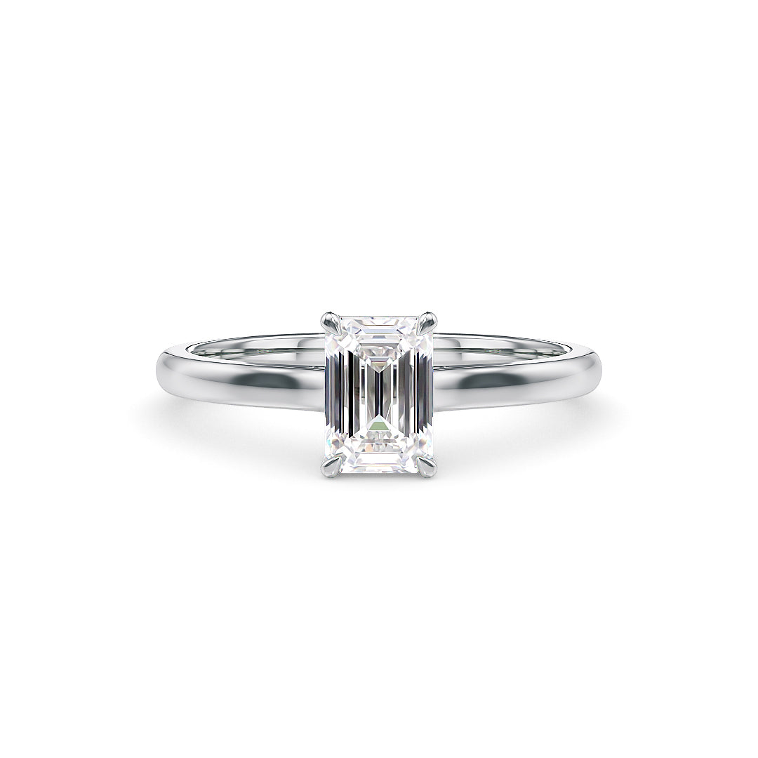 Grazia Verlobungsring aus Weißgold mit 1-Karat-Labordiamant und IGI-Zertifikat von Stellini Diamonds.
