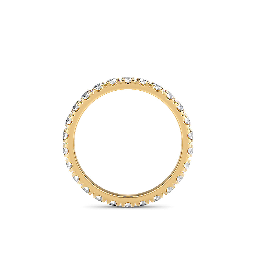 Stellini Diamonds Roma Ring aus Gelbgold mit 2,50 mm Breite, mit Labordiamant und IGI-Zertifikat, elegantes Schmuckstück