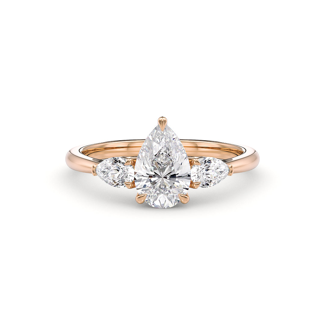 Stellini Diamonds Maria Verlobungsring aus Roségold mit 1,30 Karat Labordiamant und IGI-Zertifikat, eleganter Schmuck für die Verlobung
