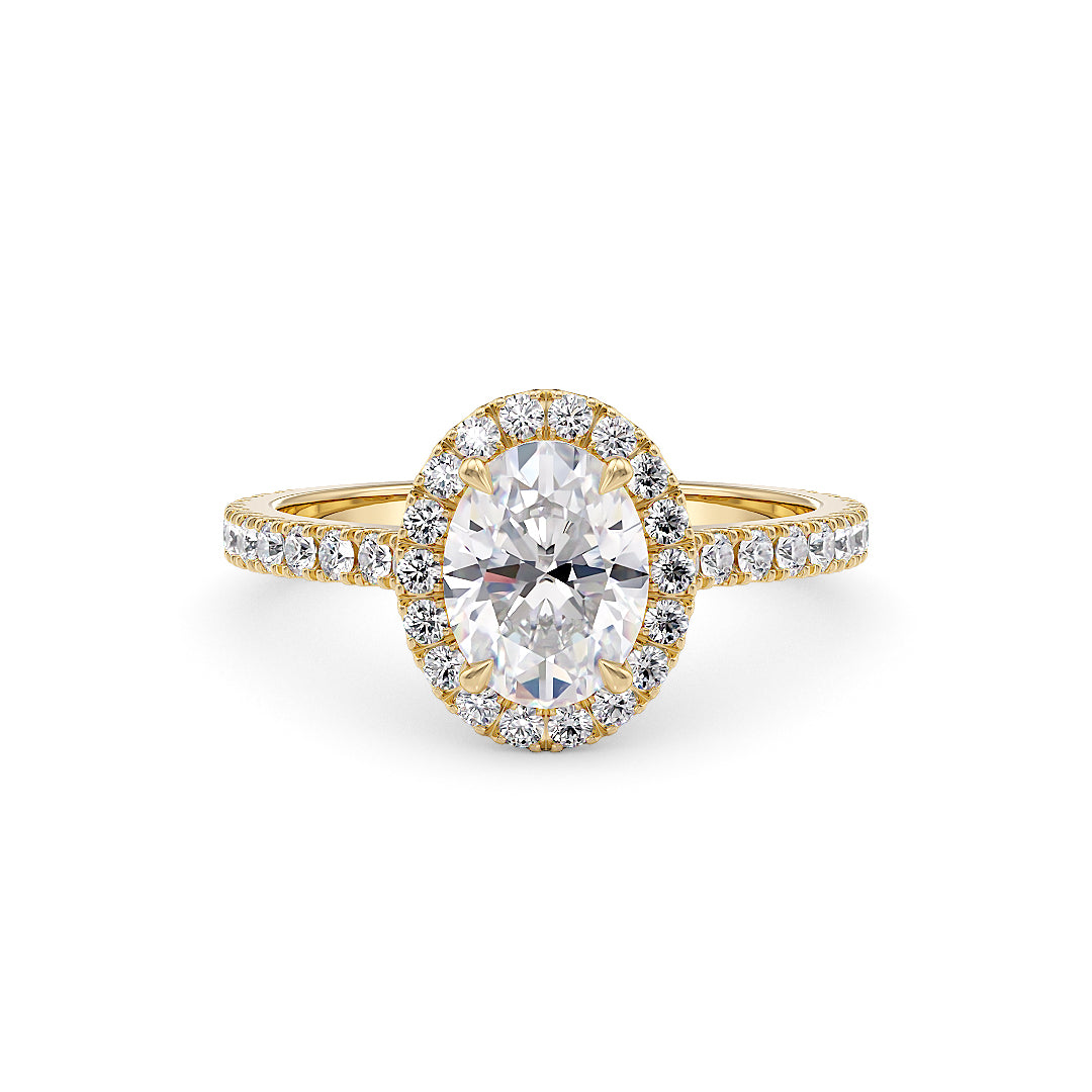 Stellini Diamonds Ava Verlobungsring aus Gelbgold mit 1,40 Karat Labordiamant und IGI-Zertifikat, elegantes Schmuckstück.
