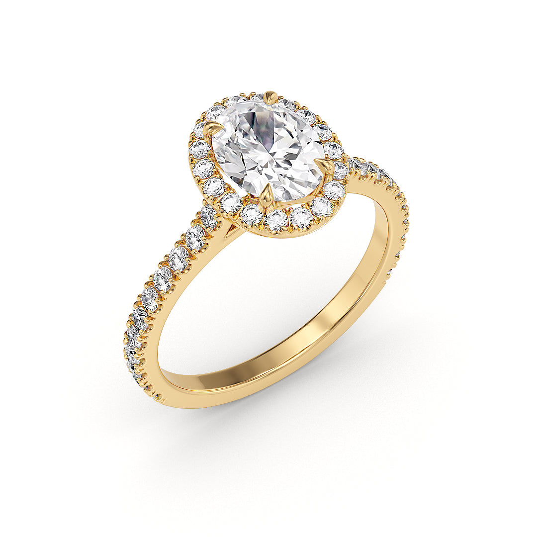 Stellini Diamonds Ava Verlobungsring in Gelbgold mit 1,40 Karat Labordiamant und IGI-Zertifikat.