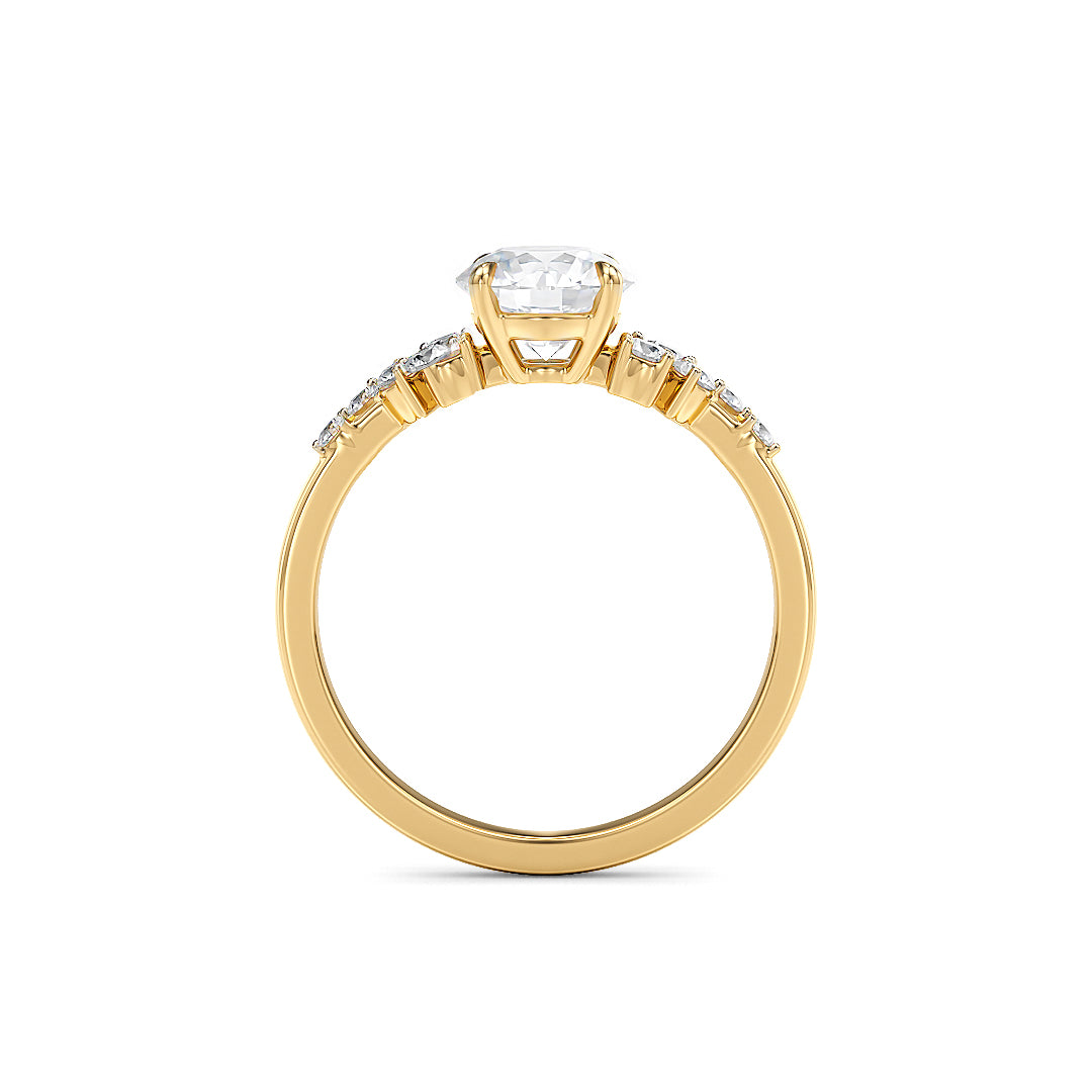 Stellini Diamonds Cinderella Verlobungsring aus Gelbgold mit 1,25 Karat Labordiamant und IGI-Zertifikat, elegante Schmuckkreation