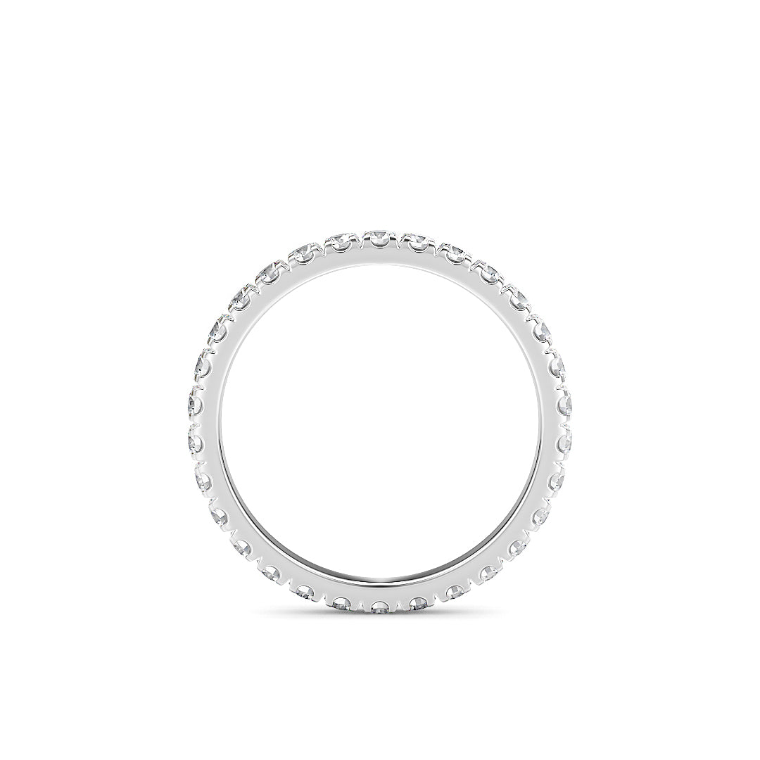 Eternity Ring aus Weißgold mit 2,10 mm Breite und Diamanten von Stellini Diamonds, mit IGI-Zertifikat, elegante Schmuckkreation