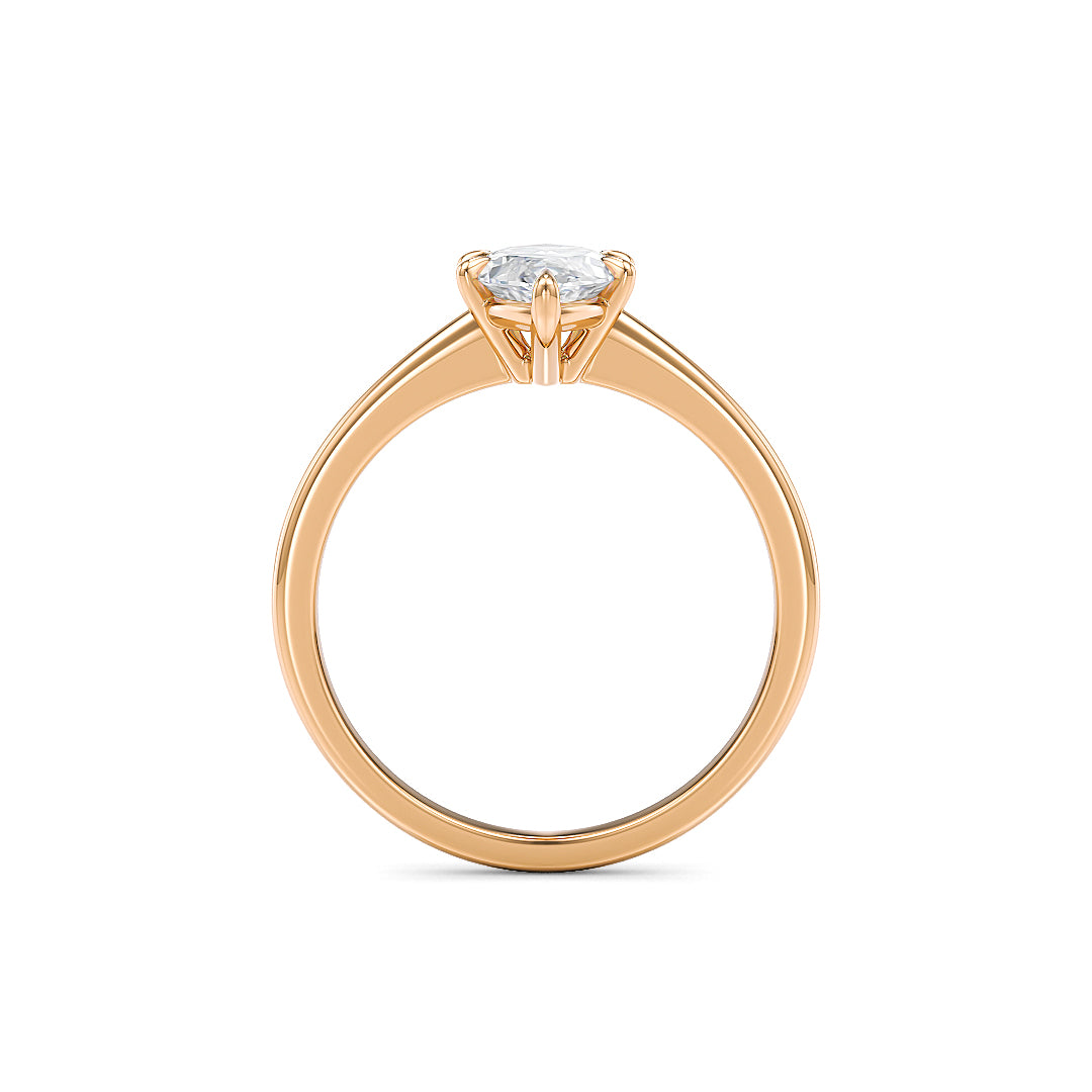 Stellini Diamonds Gianna Verlobungsring in Roségold mit 1 Karat Labordiamant, IGI-Zertifikat, eleganter Ring, Nahaufnahme