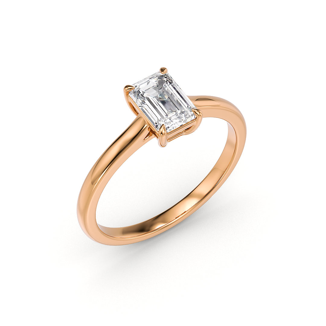 Grazia Verlobungsring aus Roségold von Stellini Diamonds mit 1,00-Karat-Labordiamant und IGI-Zertifikat.