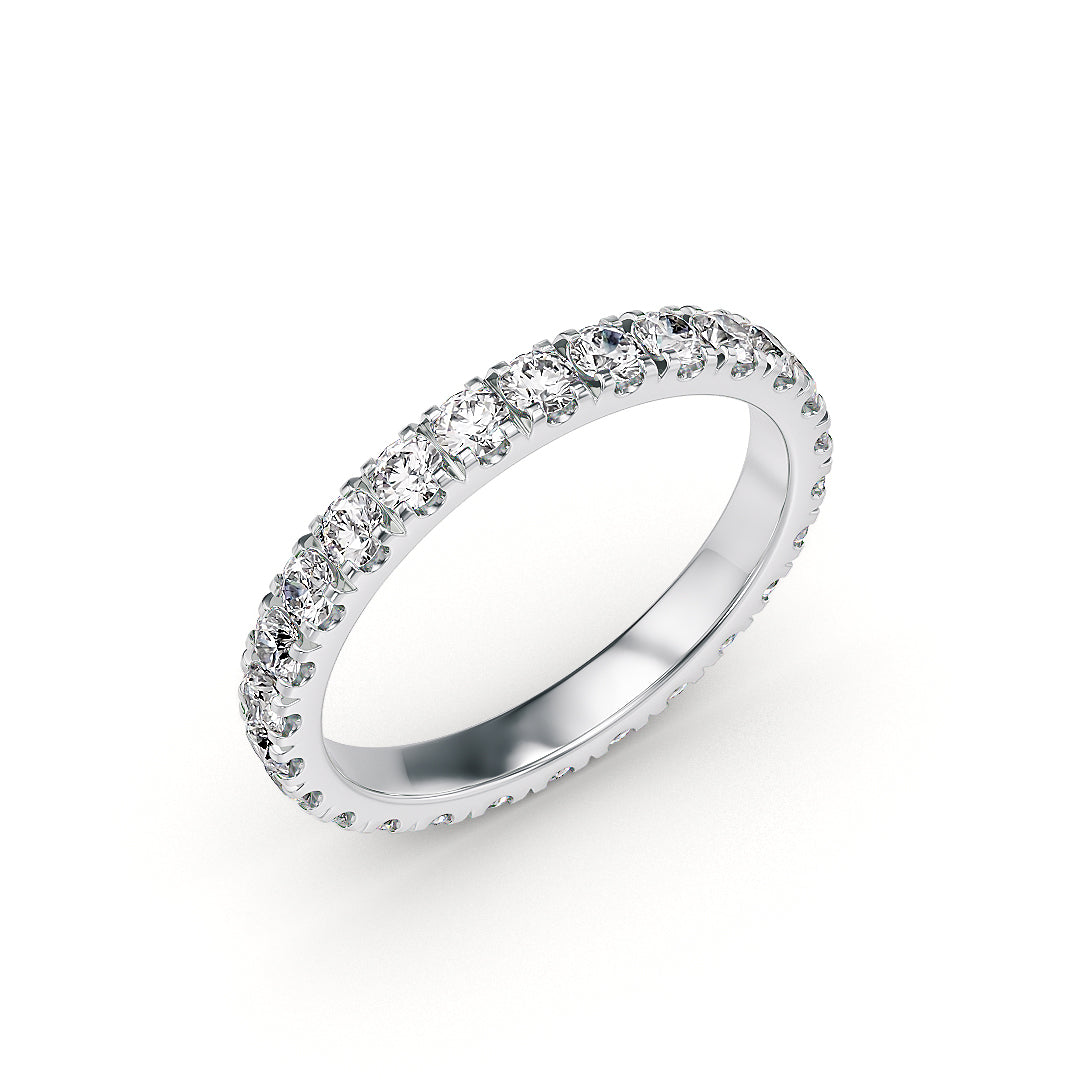 Stellini Diamonds Roma Ring aus 18K Weißgold, 2,50 mm breit, mit 1,10 Karat Labordiamant und IGI-Zertifikat