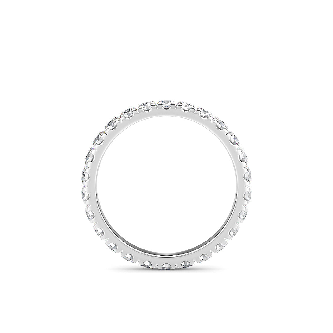 Roma Ring aus Weissgold mit 2,50 mm Breite und 1,10 Karat Labordiamant von Stellini Diamonds, mit IGI-Zertifikat.