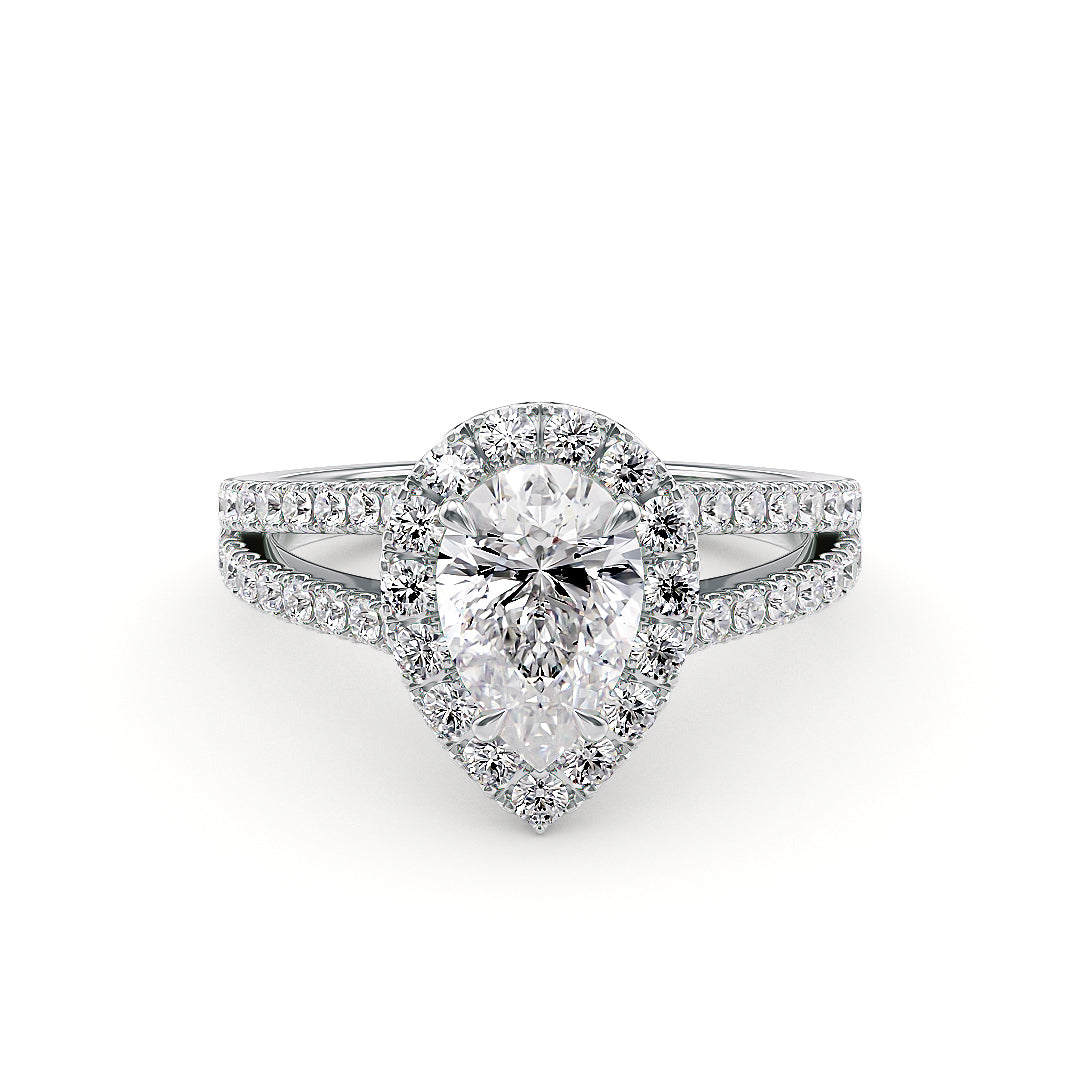 Stellini Diamonds Mirabella Verlobungsring aus 18K Weißgold mit Labordiamant, 1,60 Karat, IGI-Zertifikat, elegante Schmuckkreation