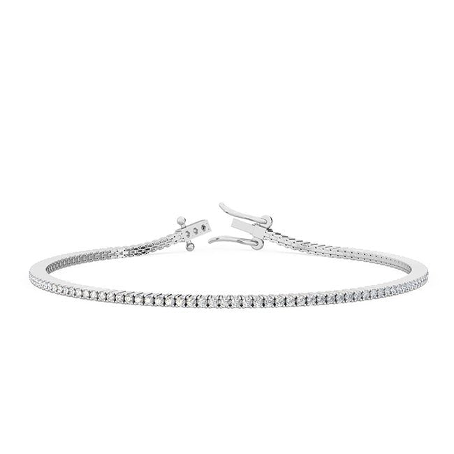 Stellini Diamonds Tennisarmband aus 1,9 mm Edelstahl mit 1 Carat Diamanten, 16,5 cm lang, elegantes Schmuckstück
