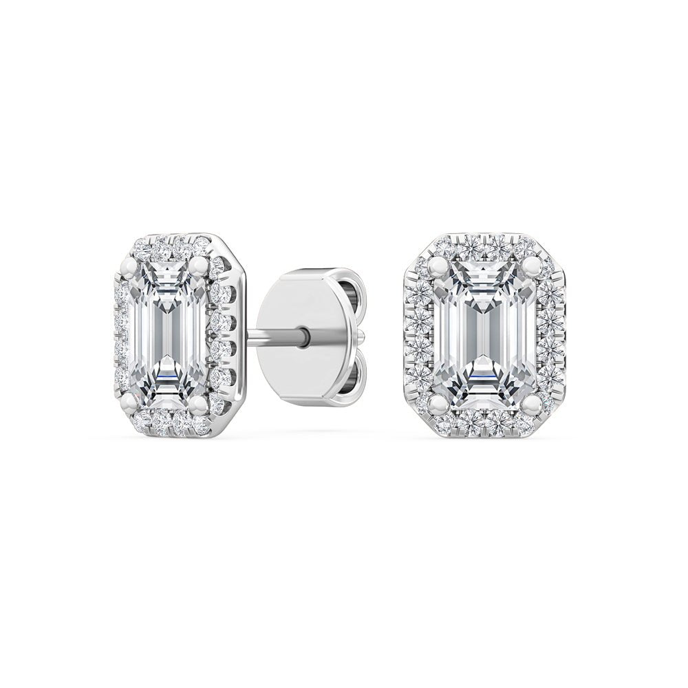 Stellini Diamonds Hallo Emerald Ohrringe mit grünen Smaragd-Designs und funkelnden Edelsteinen, elegante Damenohrschmuck.