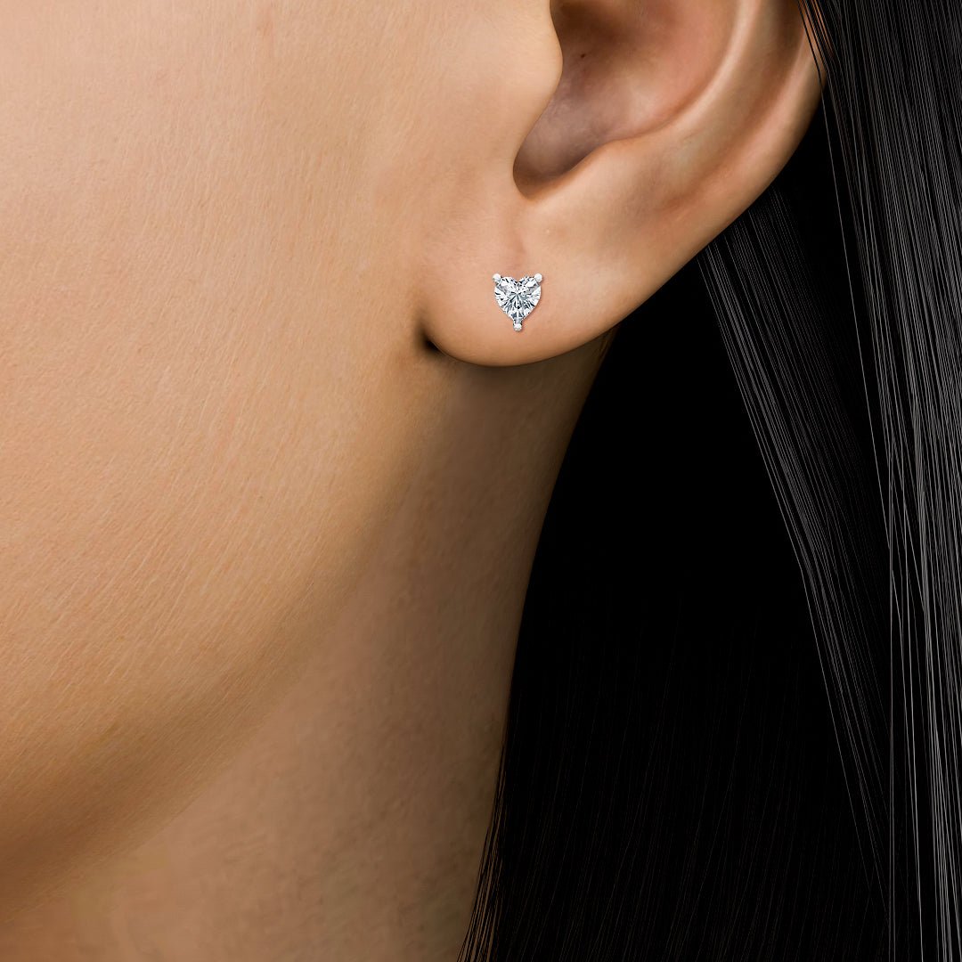 Herz Diamant Ohrringe von Stellini Diamonds, funkelnde Ohrringe mit Herzform und Diamanten, elegante Schmuckstücke