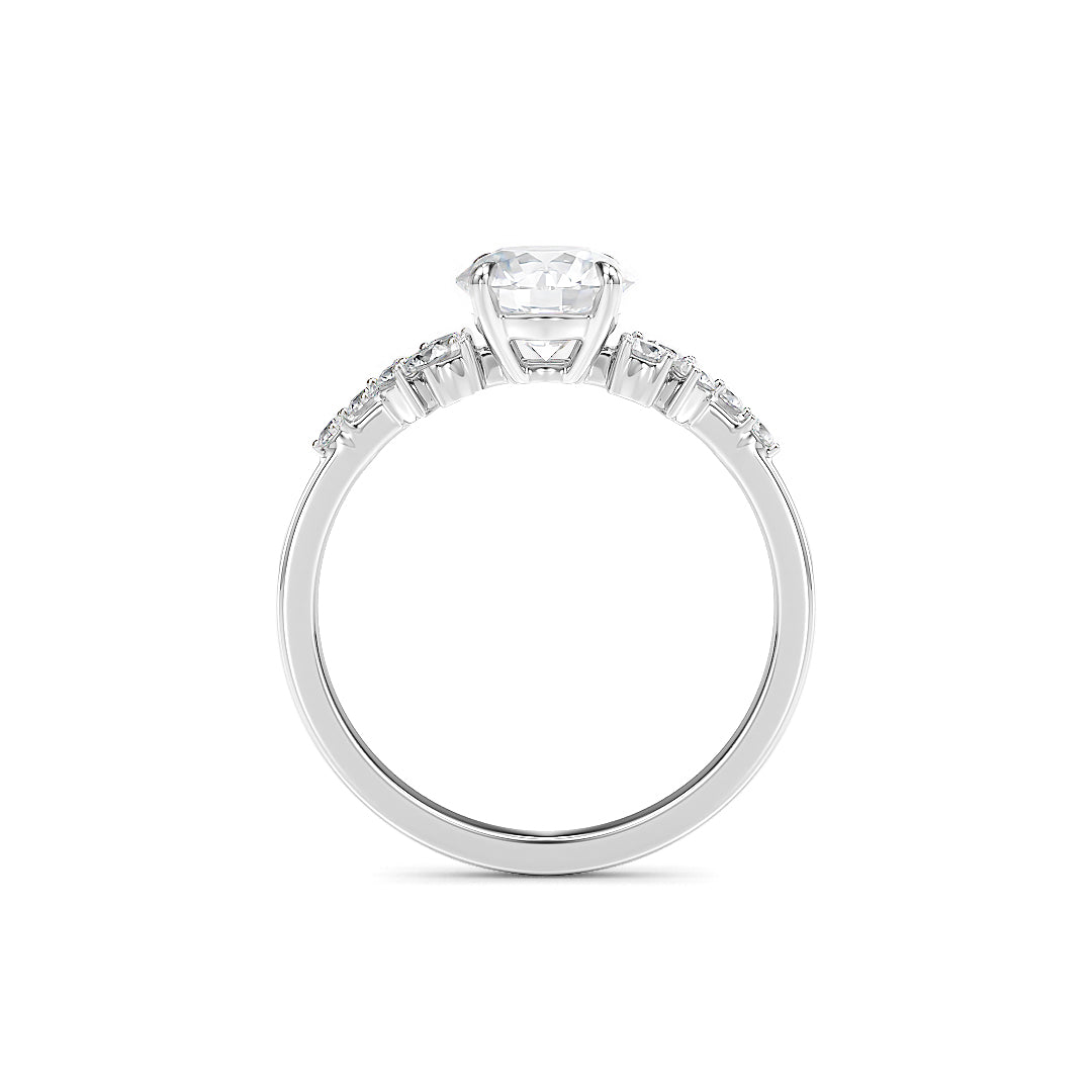 Verlobungsring Cinderella aus Weißgold mit Labordiamant 1,25 Karat und IGI-Zertifikat von Stellini Diamonds.