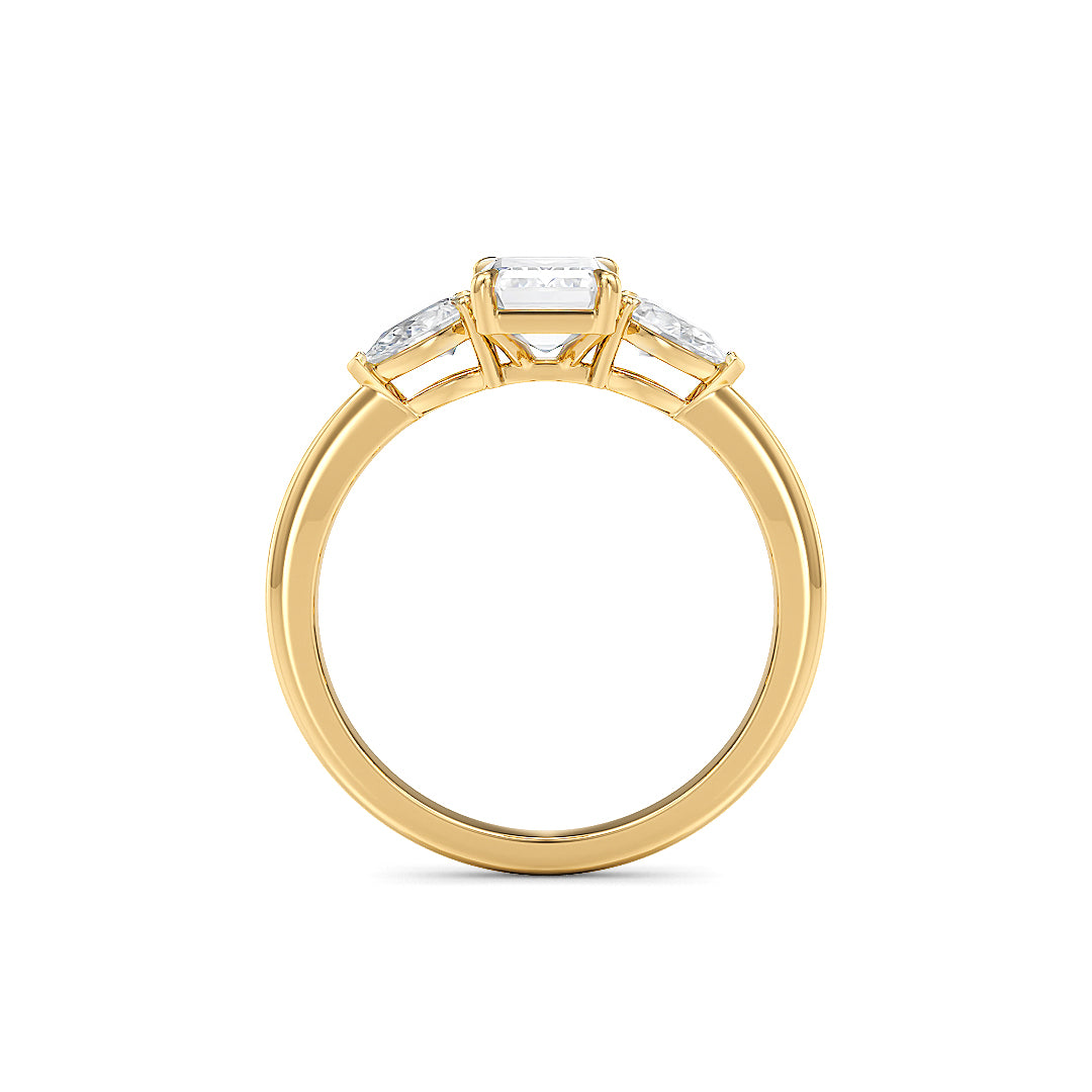 Elisa Verlobungsring aus Gelbgold von Stellini Diamonds mit Labordiamant und IGI-Zertifikat, 2,22 Karat, elegante Schmuckkreation