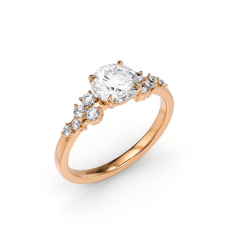 Cinderella engagement ring rose gold - Stellini Diamonds