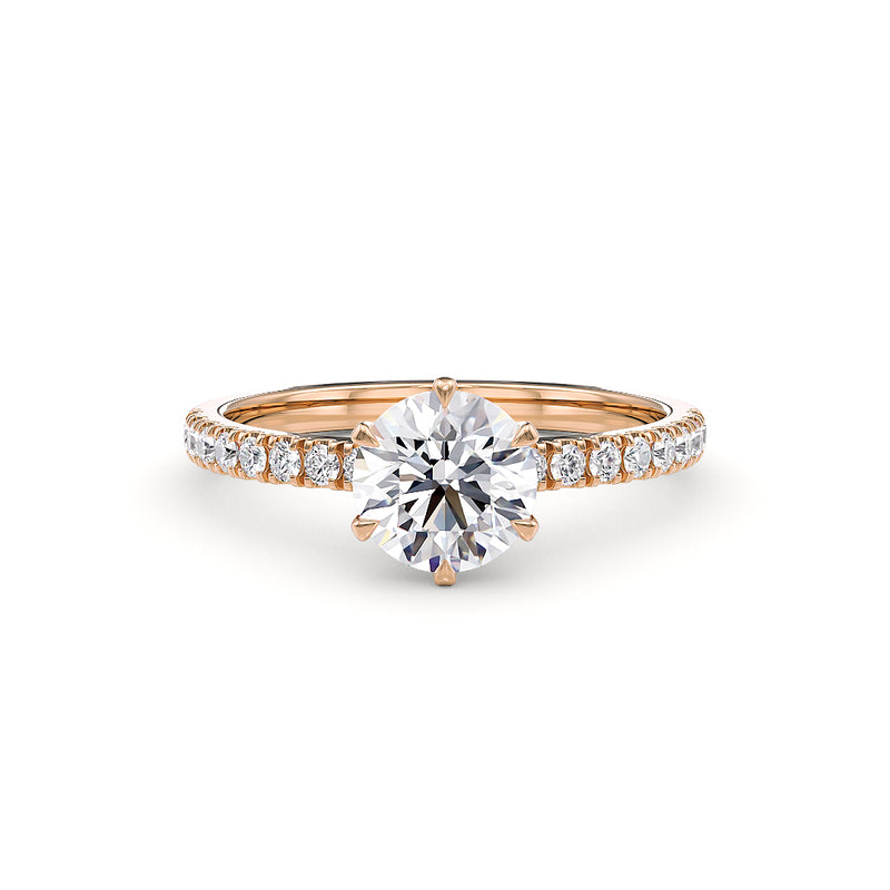 Positano engagement ring rose gold - Stellini Diamonds