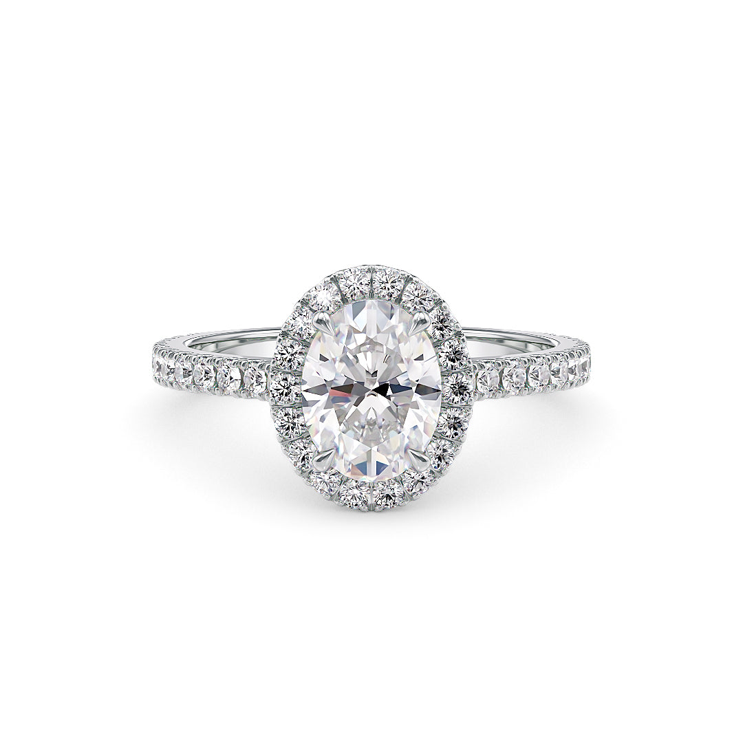 Anello di fidanzamento Ava in oro bianco 18 carati - Stellini Diamonds