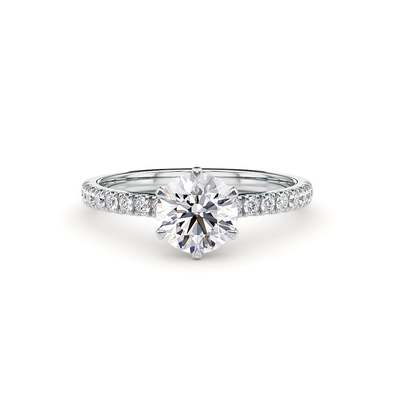 Positano engagement ring white gold - Stellini Diamonds