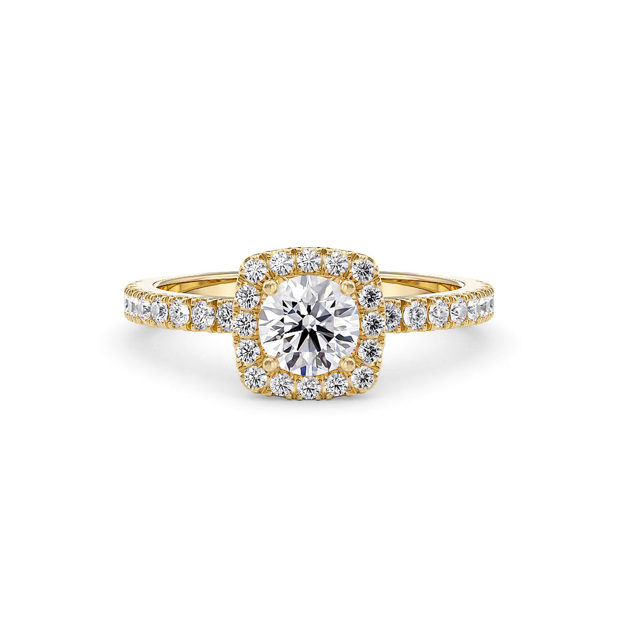 Isabella yellow gold engagement ring by stellini-ch with a sparkling gemstone in a classic setting.