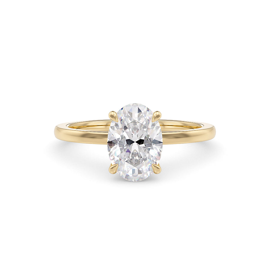 Sofia high-setting yellow gold engagement ring by Stellini Diamonds with a sparkling central diamond.