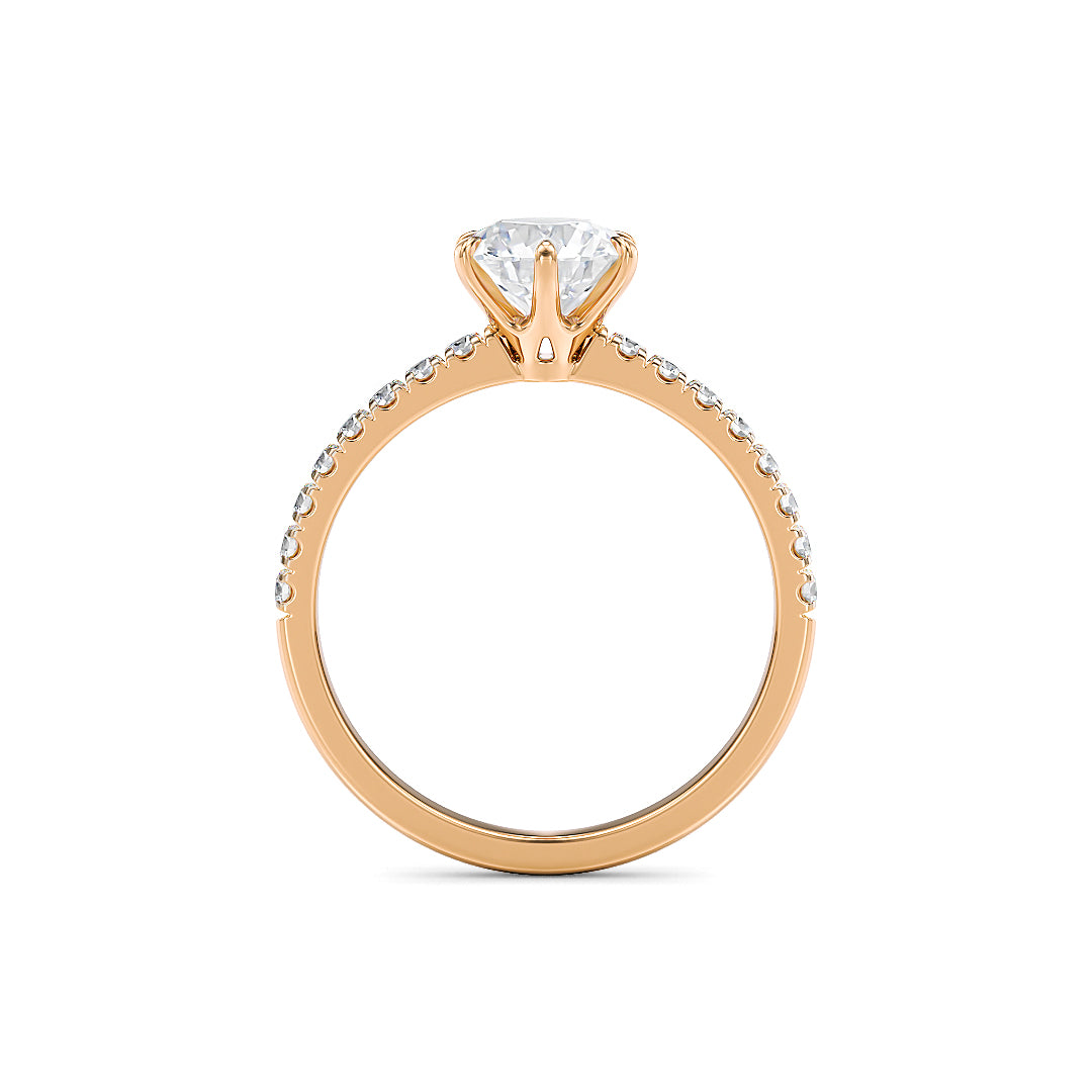 Positano engagement ring rose gold - Stellini Diamonds