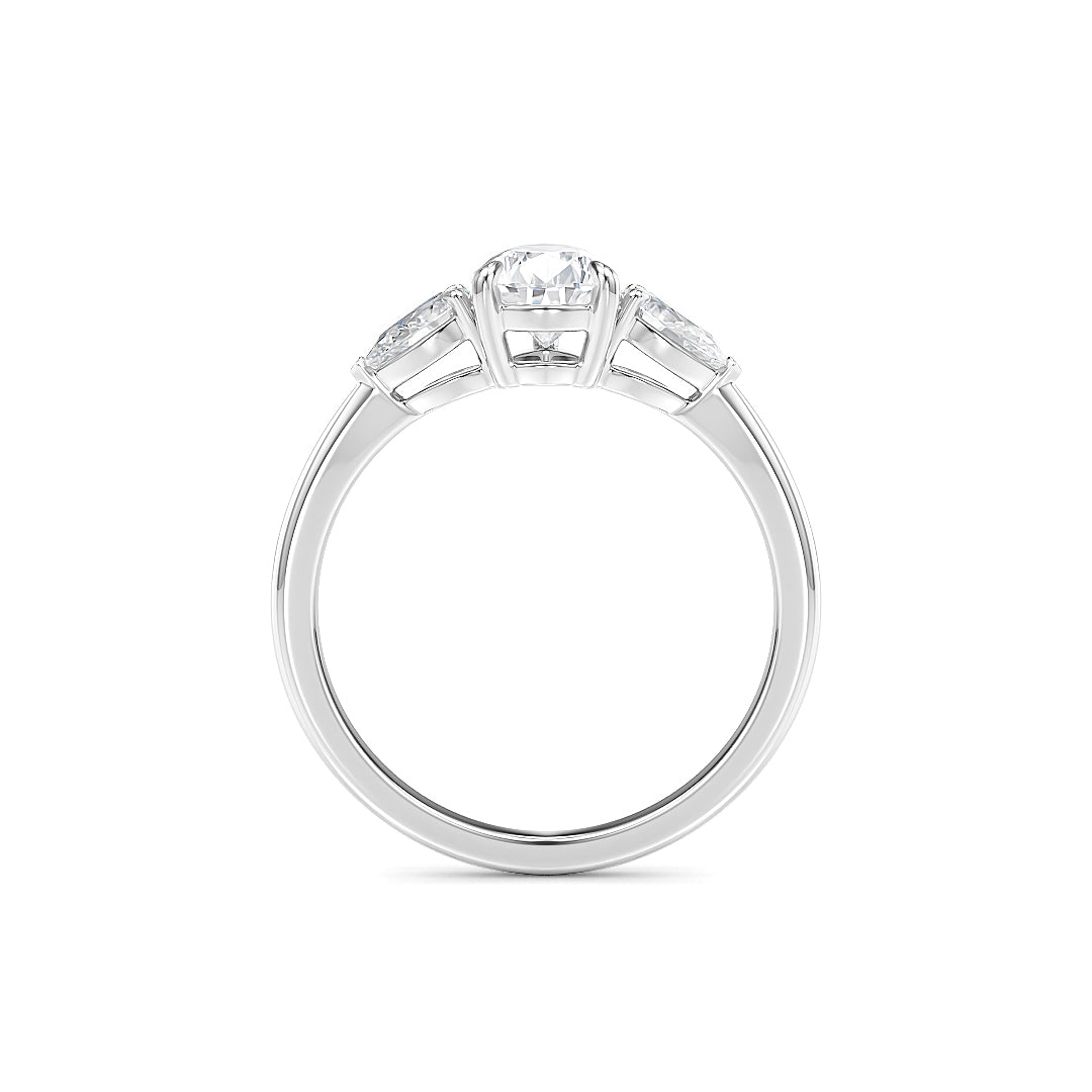 Anneau de fiançailles Maria or blanc