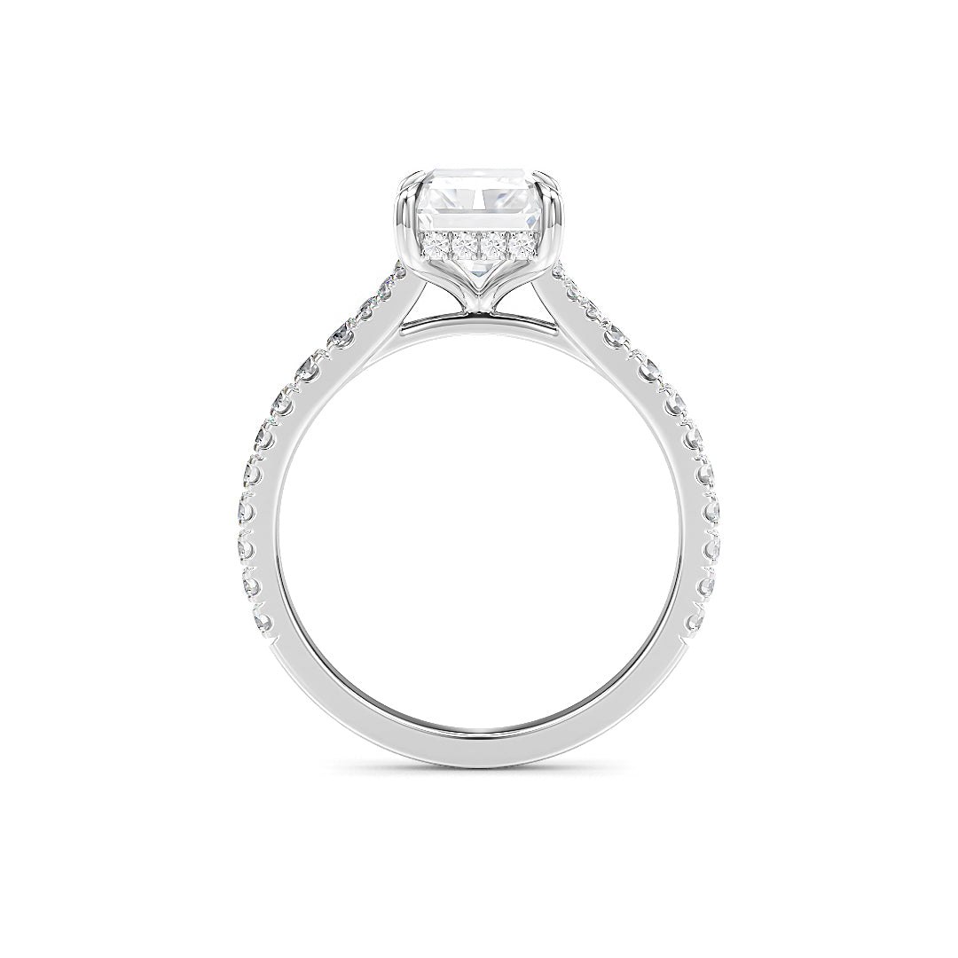 Anneau de fiançailles eleonore or blanc