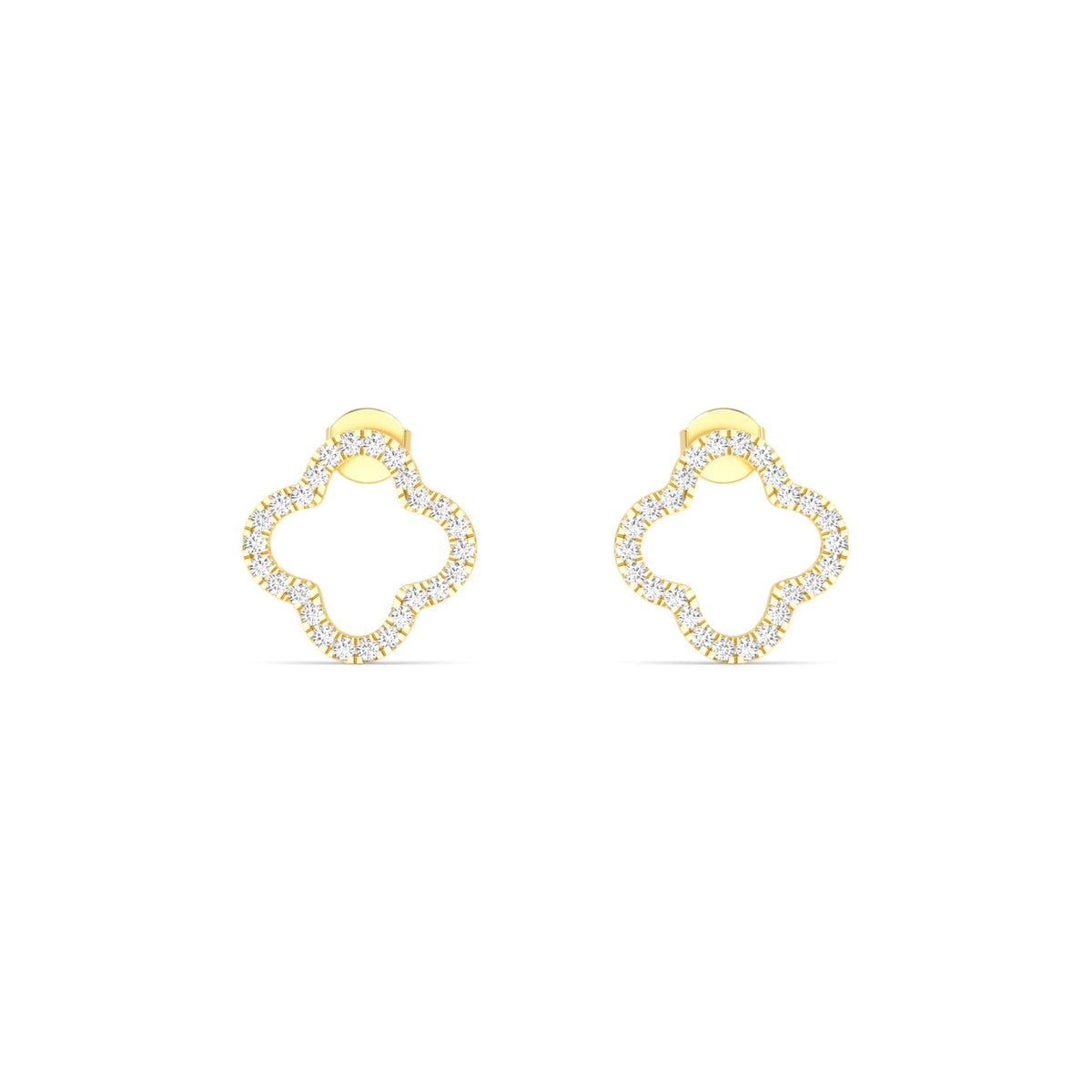 Diamant Leaf Ohrringe 18 Karat - Stellini Diamonds