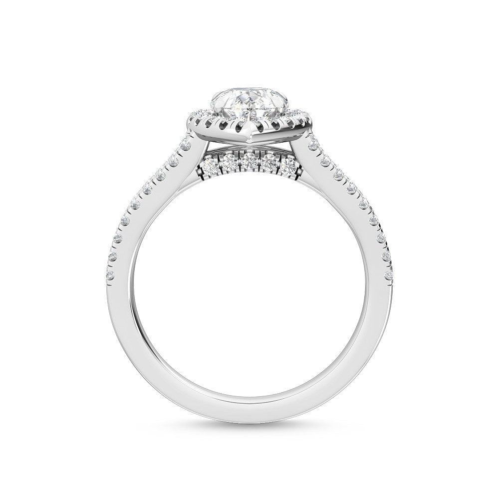 Doppelring Halo Pear 1.57 Karat - Stellini Diamonds