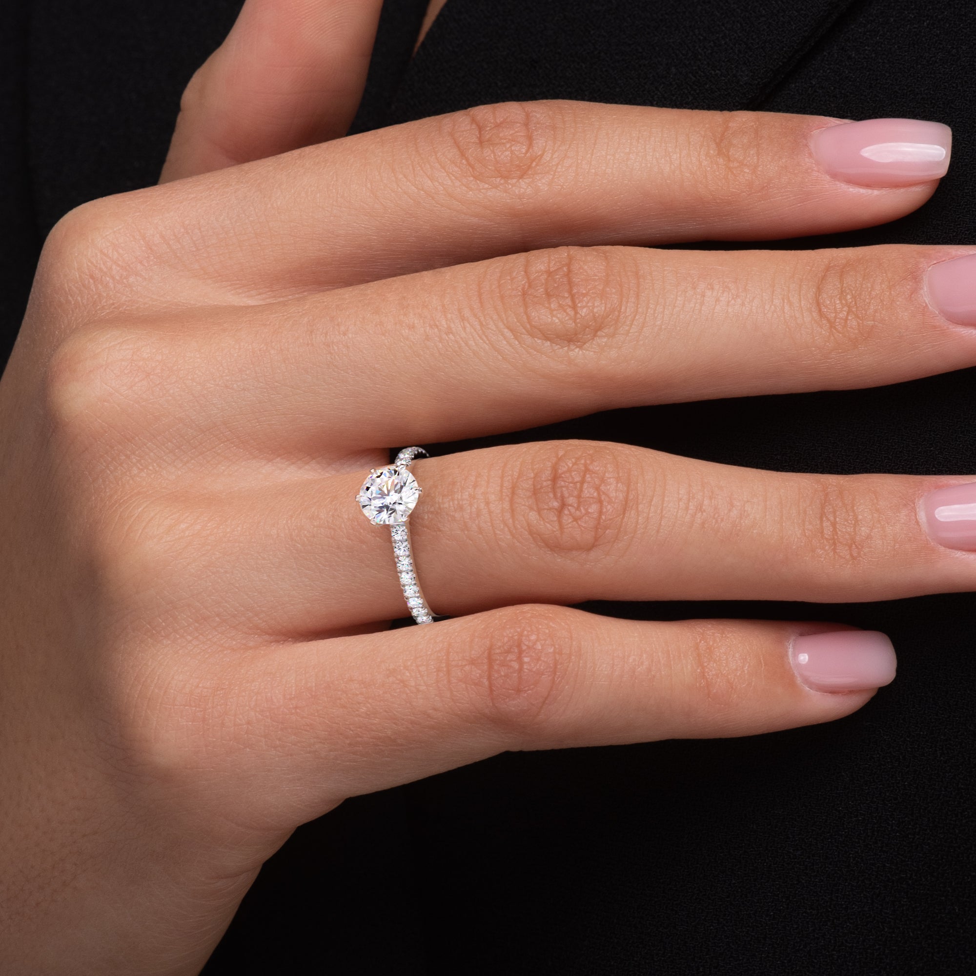 Stellini-Ch Positano Verlobungsring aus Roségold mit Labordiamant 0,50 Karat und IGI-Zertifikat, eleganter Schmuck für den Heiratsantrag.
