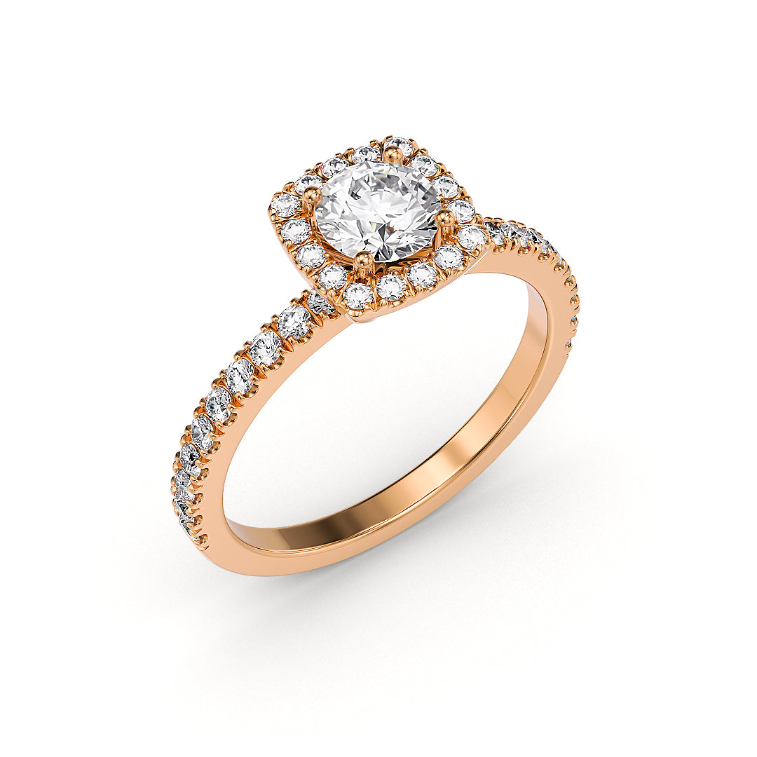 Verlobungsring Isabella in Roségold mit Labordiamant 0,85 Karat und IGI-Zertifikat, von stellini-ch, elegantes Schmuckstück