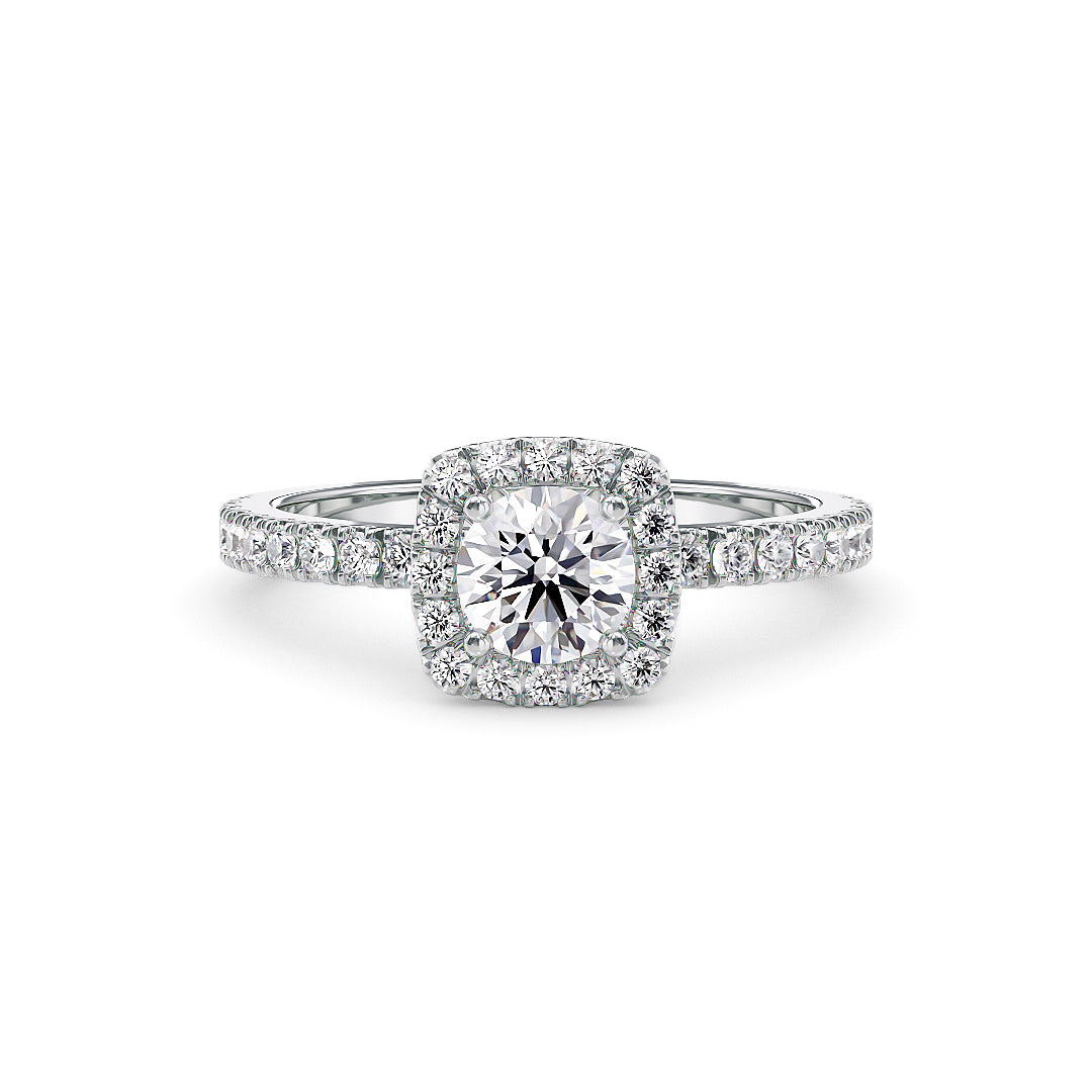 Stellini-Ch Isabella Verlobungsring aus Weißgold mit Labordiamant 0,85 Karat und IGI-Zertifikat, elegante Schmuckkreation