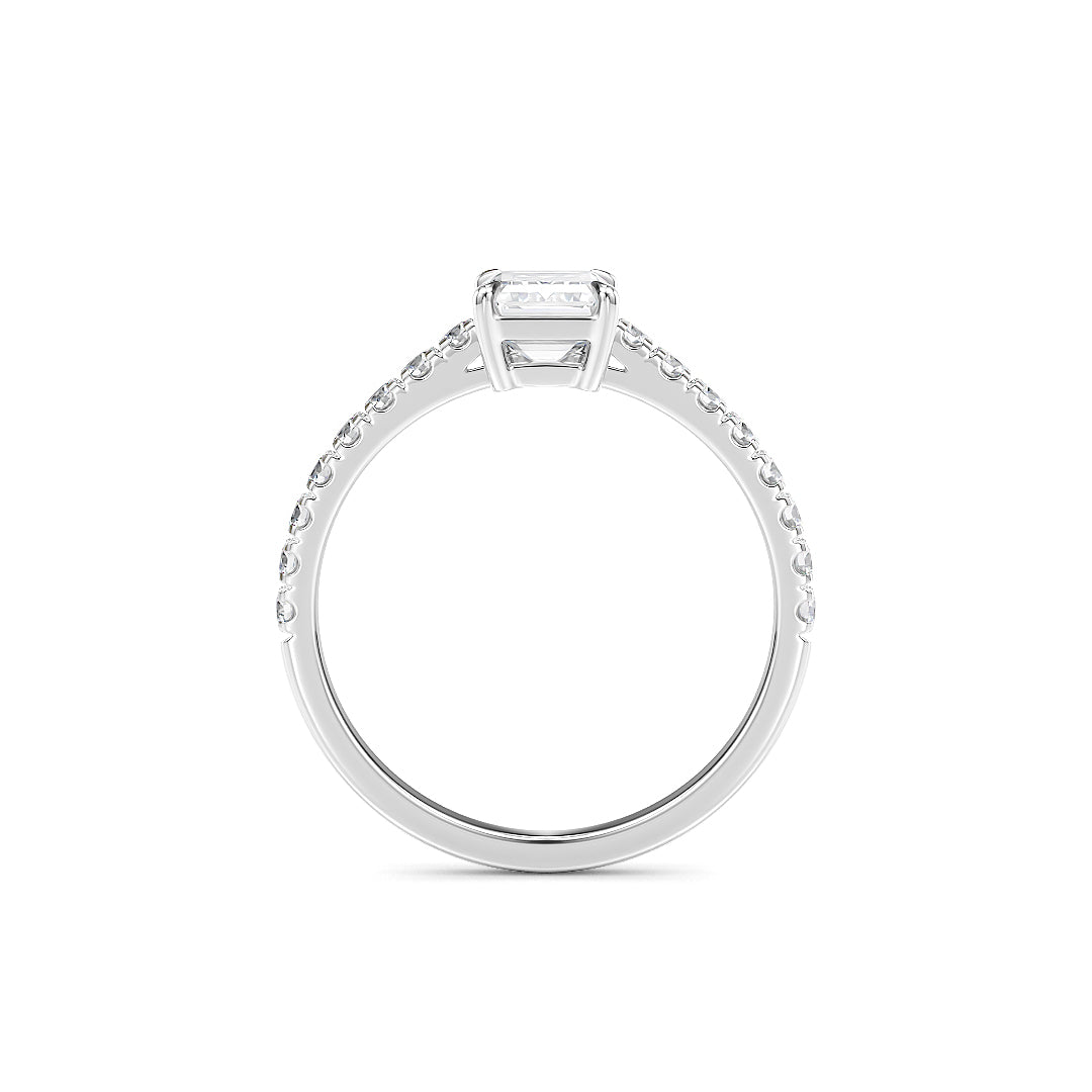 Stellini-Ch Athena Verlobungsring aus Weißgold mit Labordiamant 1,00 Karat, IGI-Zertifikat, eleganter Ehering für Verlobung