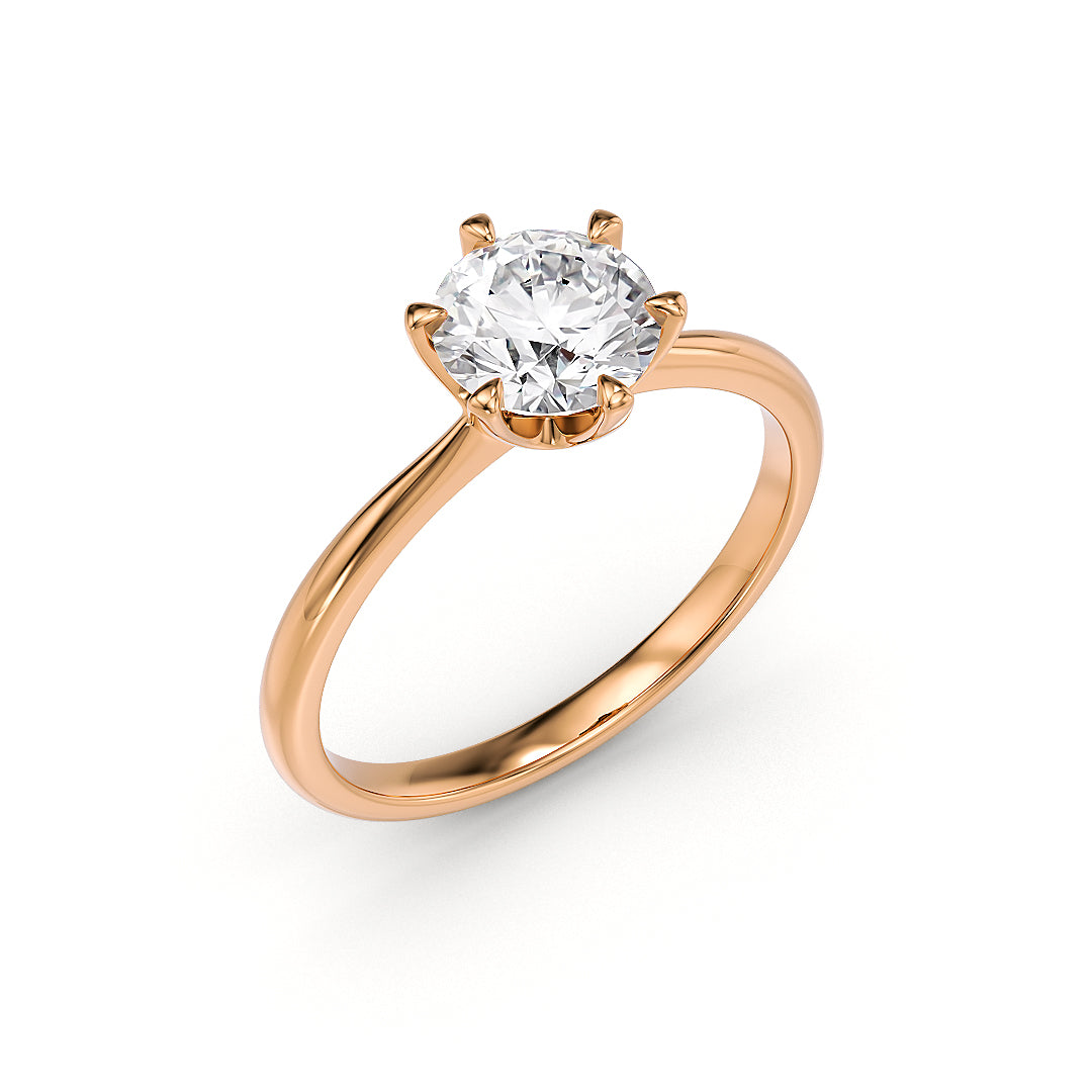 Stellini Diamonds Bella Verlobungsring in Roségold mit 0,50 Karat Labordiamant und IGI-Zertifikat, elegante Schmuckdetailaufnahme