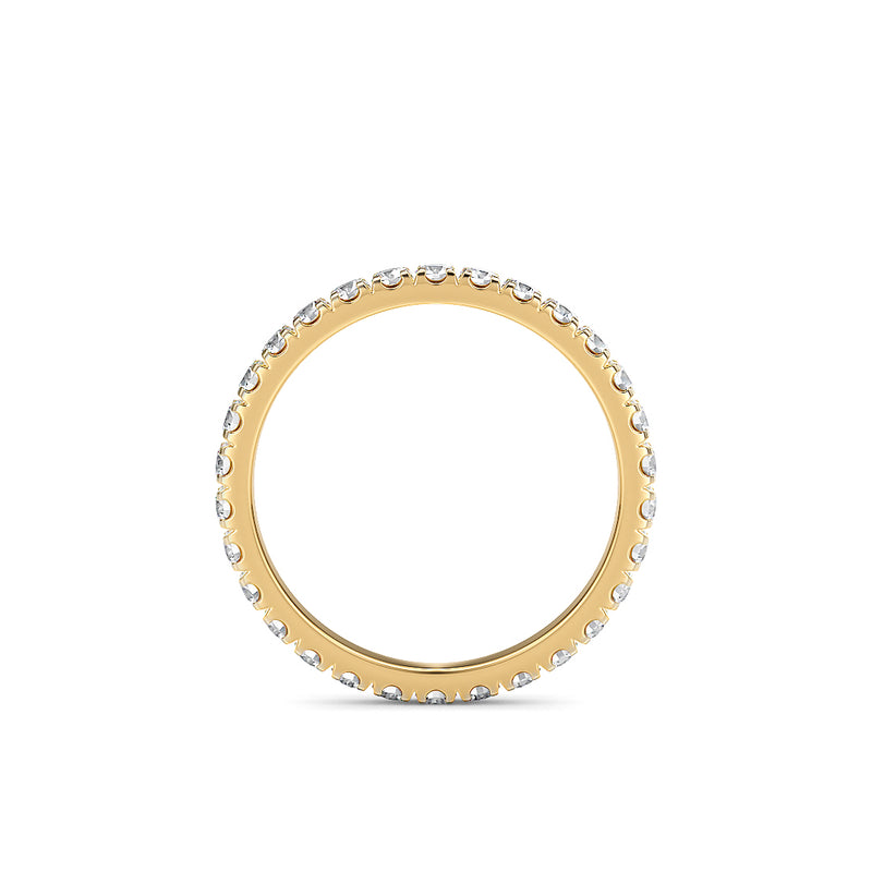 Stellini Diamonds Eternity Ring aus Gelbgold, 2,10 mm breit, mit 0,77 Karat Labordiamanten, elegante Schmuckfassung