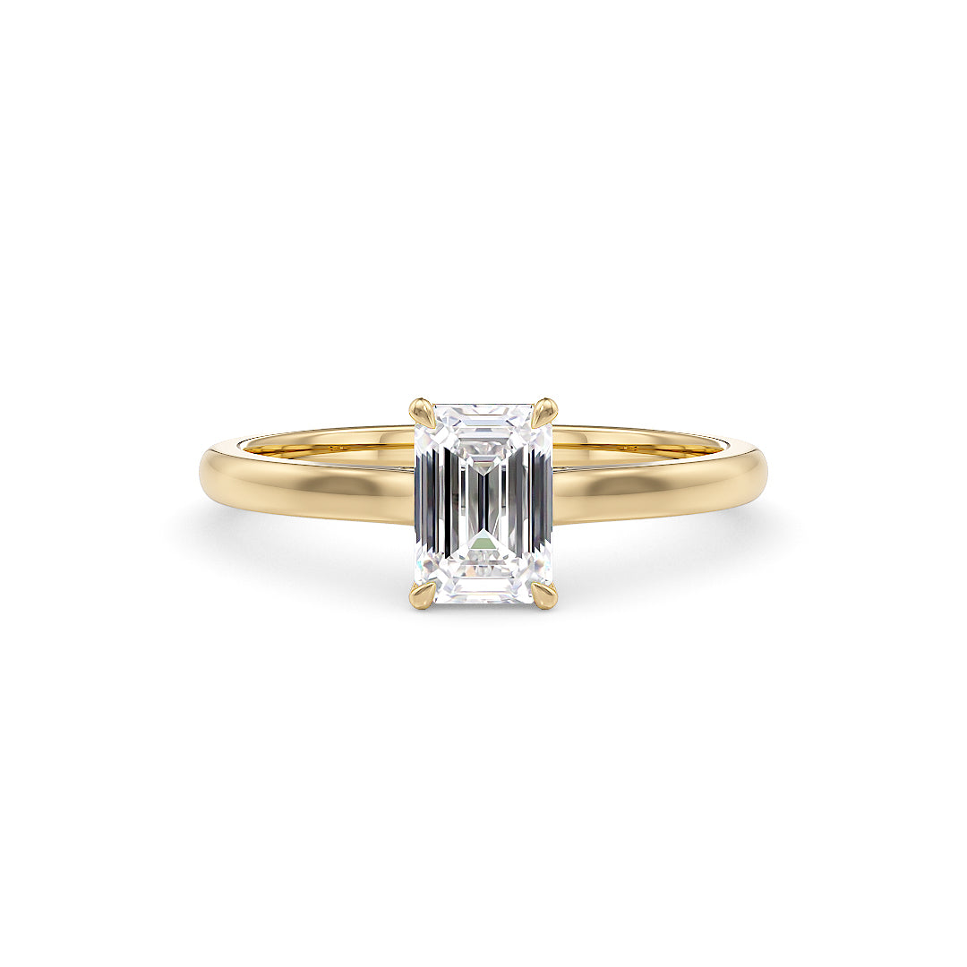 Grazia Verlobungsring aus Gelbgold mit 1-Karat-Labordiamant und IGI-Zertifikat von Stellini Diamonds.