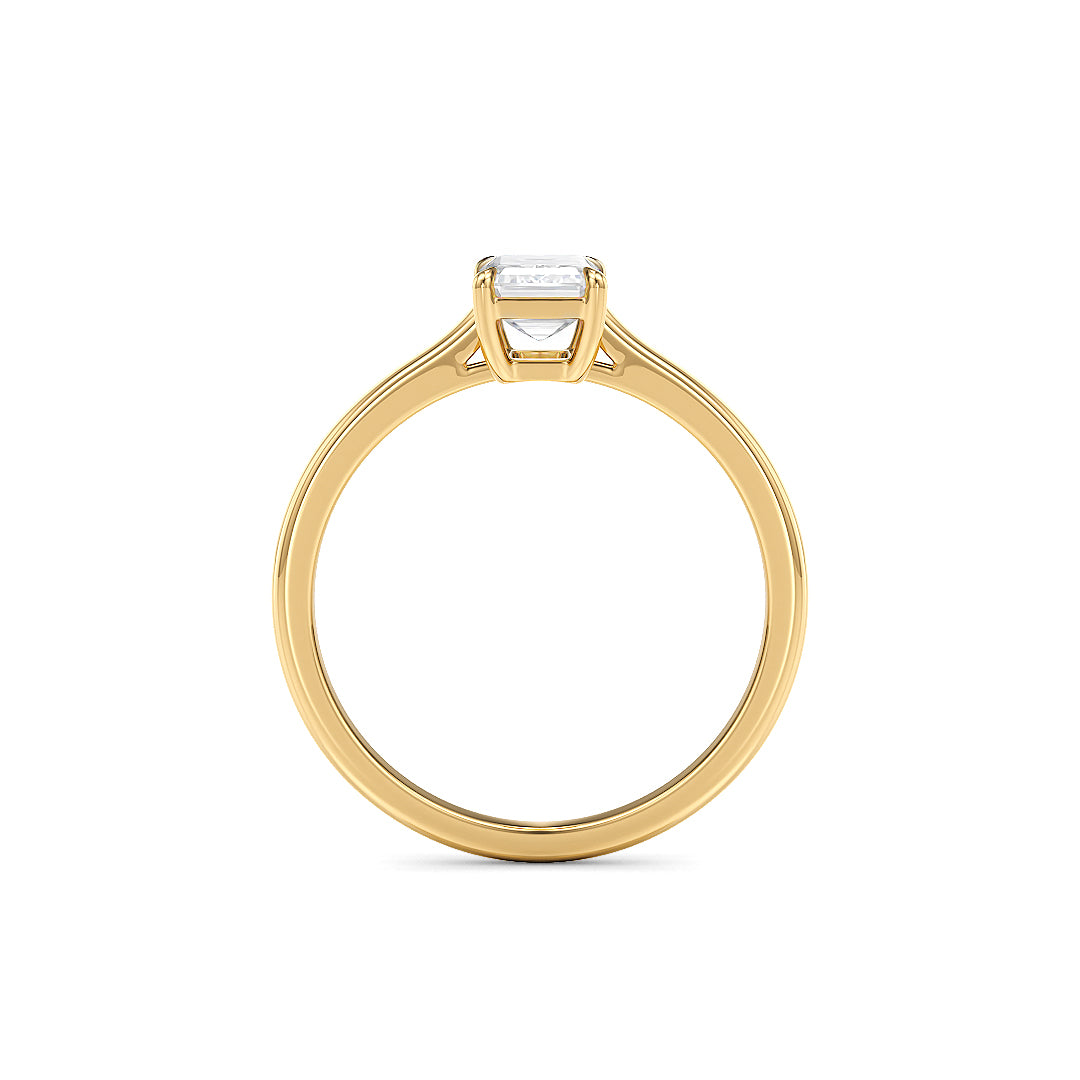 Grazia Verlobungsring aus Gelbgold mit 1,00 Karat Labordiamant, von Stellini Diamonds, mit IGI-Zertifikat.