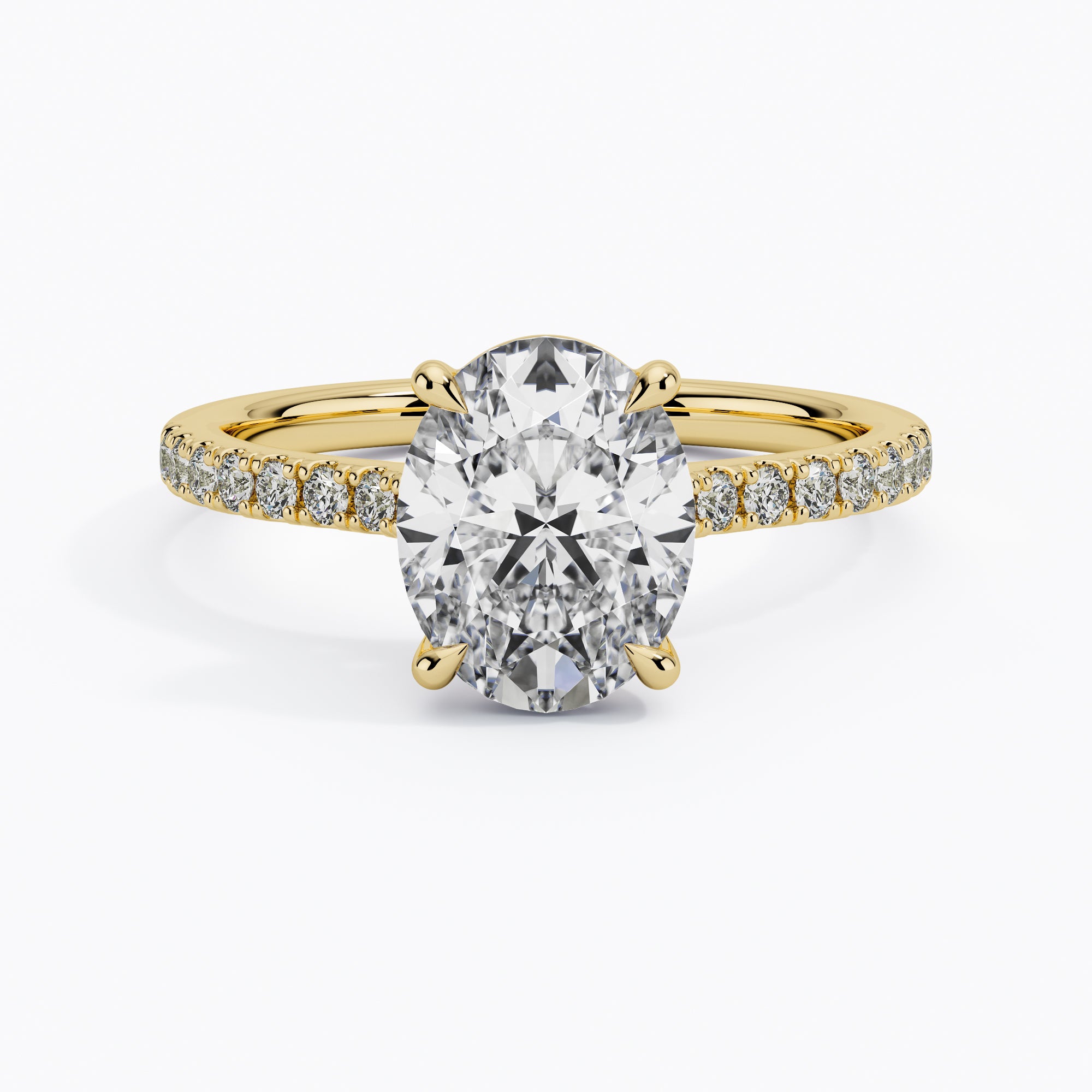 Tara Verlobungsring aus Gelbgold mit 1,00 Karat Labordiamant von Stellini Diamonds, mit IGI-Zertifikat.