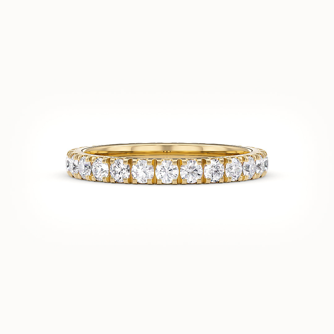 Stellini Diamonds Roma Ring aus Gelbgold, 2,50 mm breit, mit einem 1,0 Karat Labordiamanten und IGI-Zertifikat.