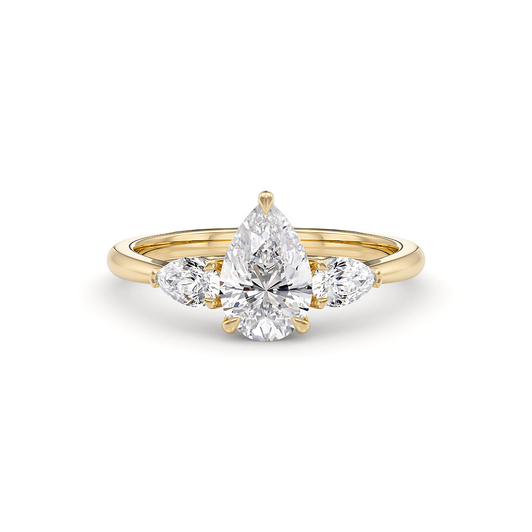 Stellini Diamonds Maria Verlobungsring aus Gelbgold mit 1,30 Karat Labordiamant und IGI-Zertifikat, eleganter Ehering