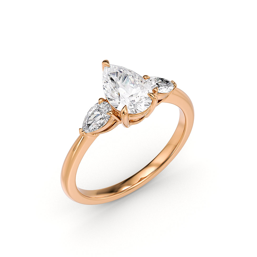 Stellini Diamonds Maria Verlobungsring aus Roségold mit 1,30 Karat Labordiamant und IGI-Zertifikat, eleganter Verlobungsring.