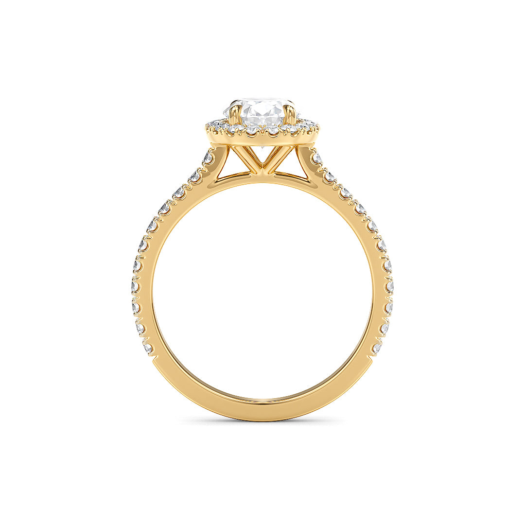 Stellini Diamonds Ava Verlobungsring aus Gelbgold mit 1,40 Karat Labordiamant und IGI-Zertifikat, elegante Schmuckkreation