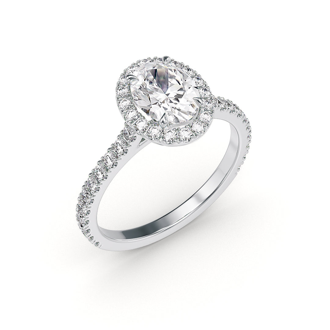 Stellini Diamonds Ava Verlobungsring aus Weißgold mit 1,40 Karat Labordiamant und IGI-Zertifikat, eleganter Damenring